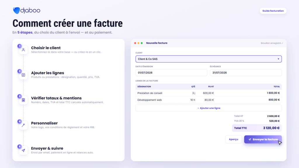 Comment créer une facture : le guide étape par étape 2026 Comment créer une facture : le guide étape par étape 2026
