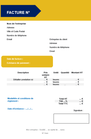Modèle de facture