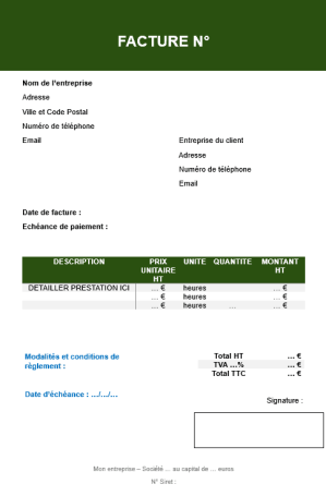 Modèle de facture
