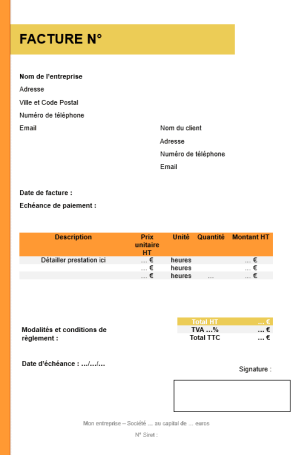 Modèle de facture