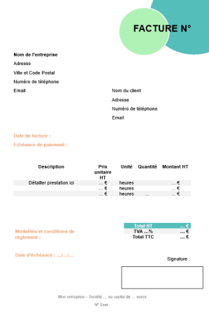 Modèle de facture