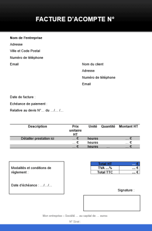 Modèle de facture
