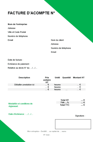 Modèle de facture