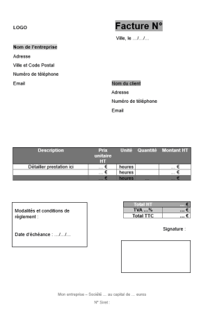 Modèle de facture
